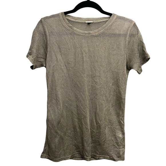 Elizabeth Roberts Metallic Mesh Tee Shirt - Picture 1 of 5